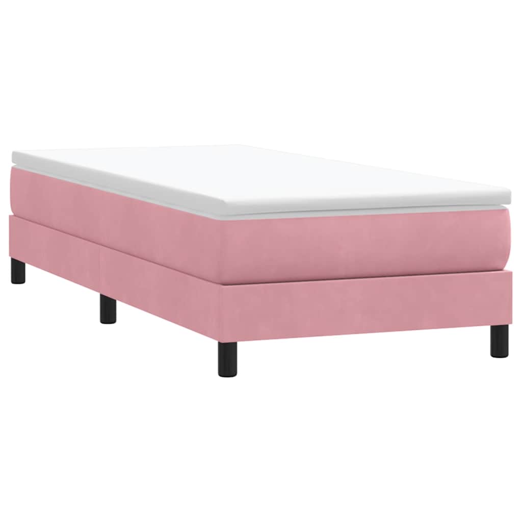 Boxspringbett ohne Matratze Rosa 100x210 cm Samt