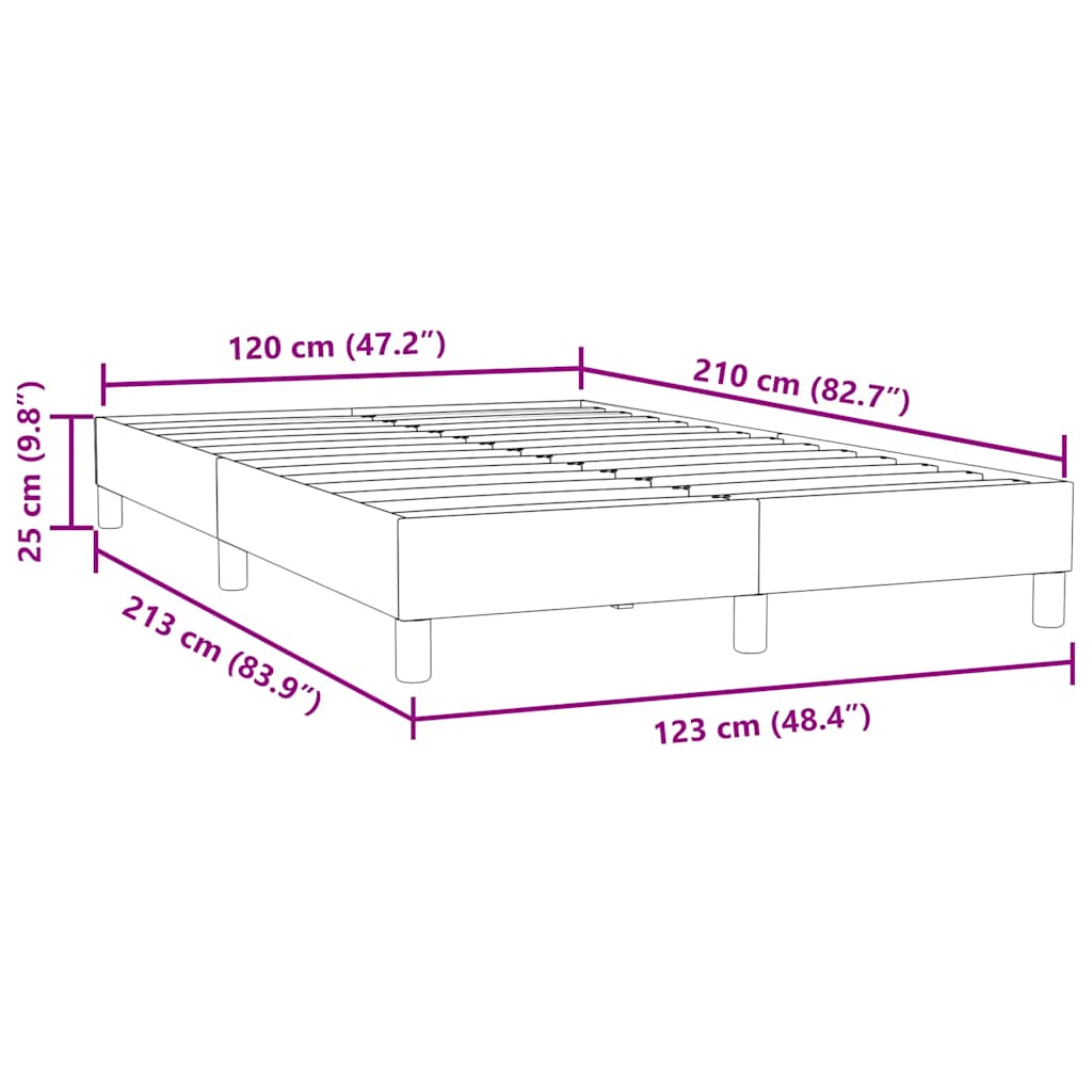 Boxspringbett ohne Matratze Dunkelgrün 120x210 cm Samt