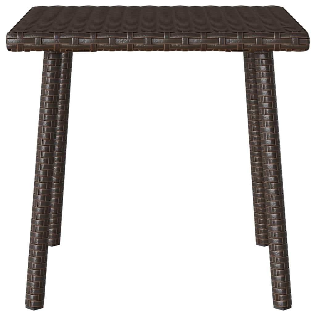 Garten-Couchtisch Rechteckig Braun 40x40x37 cm Poly Rattan