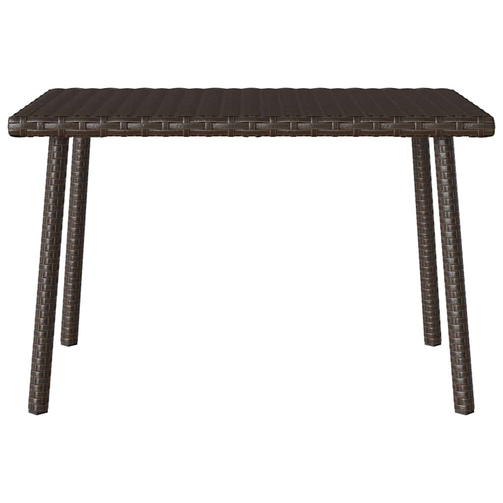 Garten-Couchtisch Rechteckig Braun 60x40x37 cm Poly Rattan